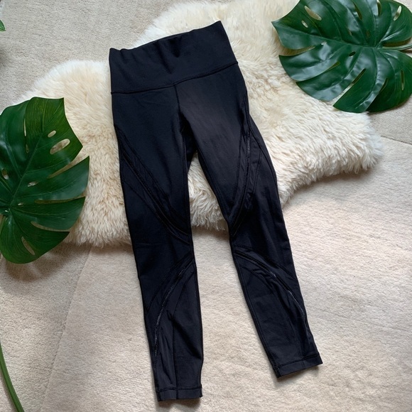 Lululemon High Times Pant *Metta Black Yoga Mesh RARE Leggings - Picture 3 of 12